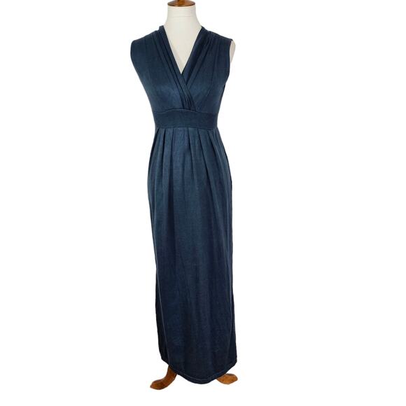 Peruvian Connection Adriatico Pima Cotton Maxi Dress in Navy - Picture 3 of 10